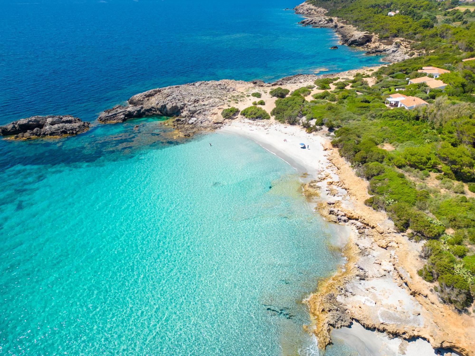 Rustico Porto Pino 30 Mt Dalla Spiaggia Esterno foto